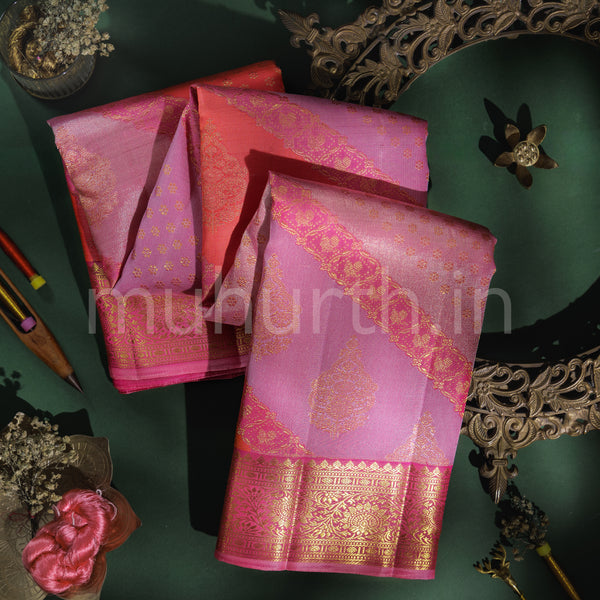 Pink Luxury Rangkat Kanjivaram Silk Saree
