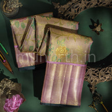 Load image into Gallery viewer, Pink Luxury Meenakari Tissue Pure Kanjivaram Silk Saree