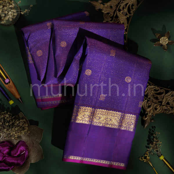 Meenakshi Pure Zari Vaira Oosi Kanjivaram Silk Saree