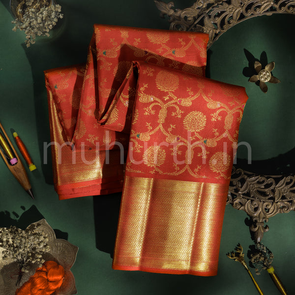 Bridal Red Kanjivaram Silk Saree