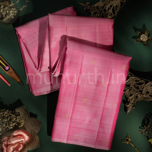 Light Pink Pure Zari Kanjivaram Silk Saree