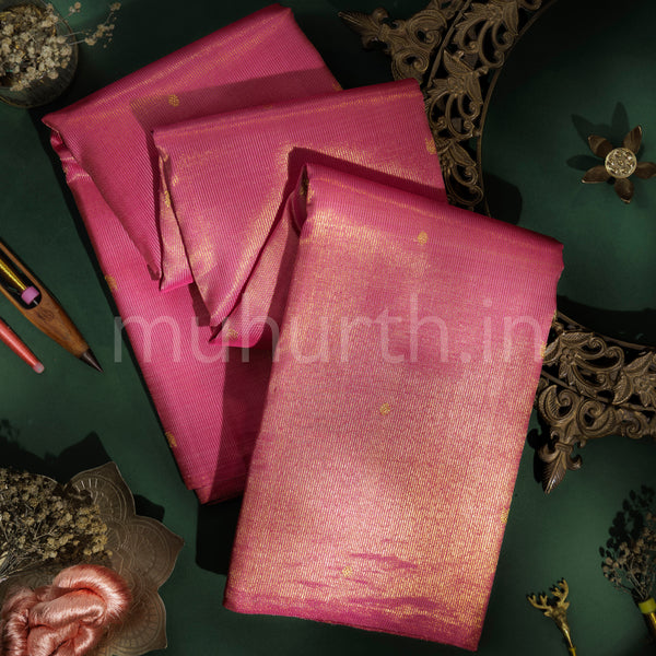 Rose Pure Tissue Kanjivaram Silk Saree