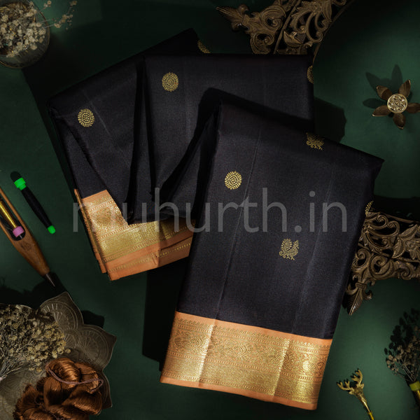Kanchana Pure Zari Kanjivaram Silk Saree Carrot