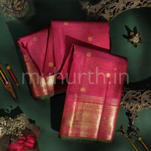 Load image into Gallery viewer, Ruby Magenta Pure Zari Kanjivaram Silk Saree