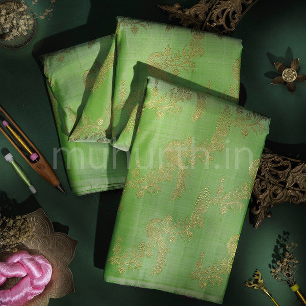 Pastel Green Pure Kanjivaram Silk Saree