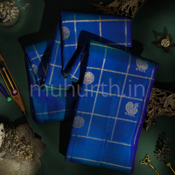 Mayil Kazhuthu Pure Zari Kanjivaram Silk Saree