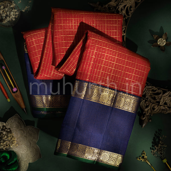 Arakku Pure Zari Kanjivaram Silk Saree with Vijaya