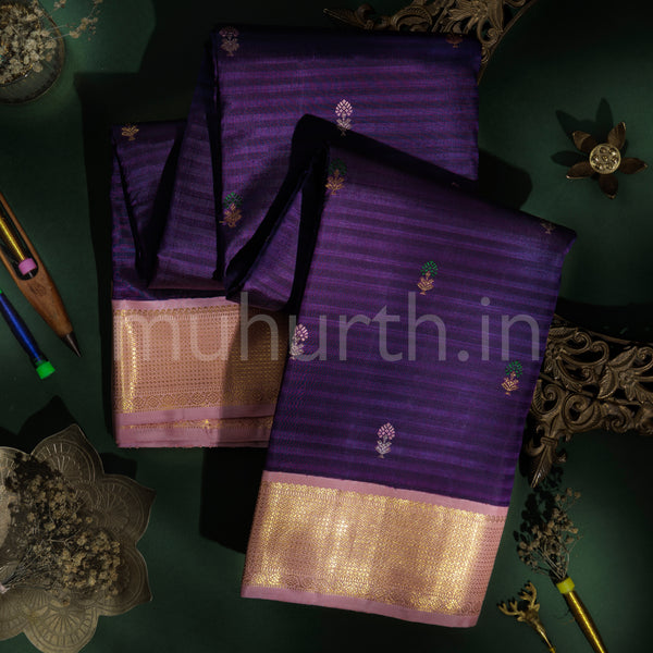 Meenakshi Pure Kanjivaram Silk Saree with Pink