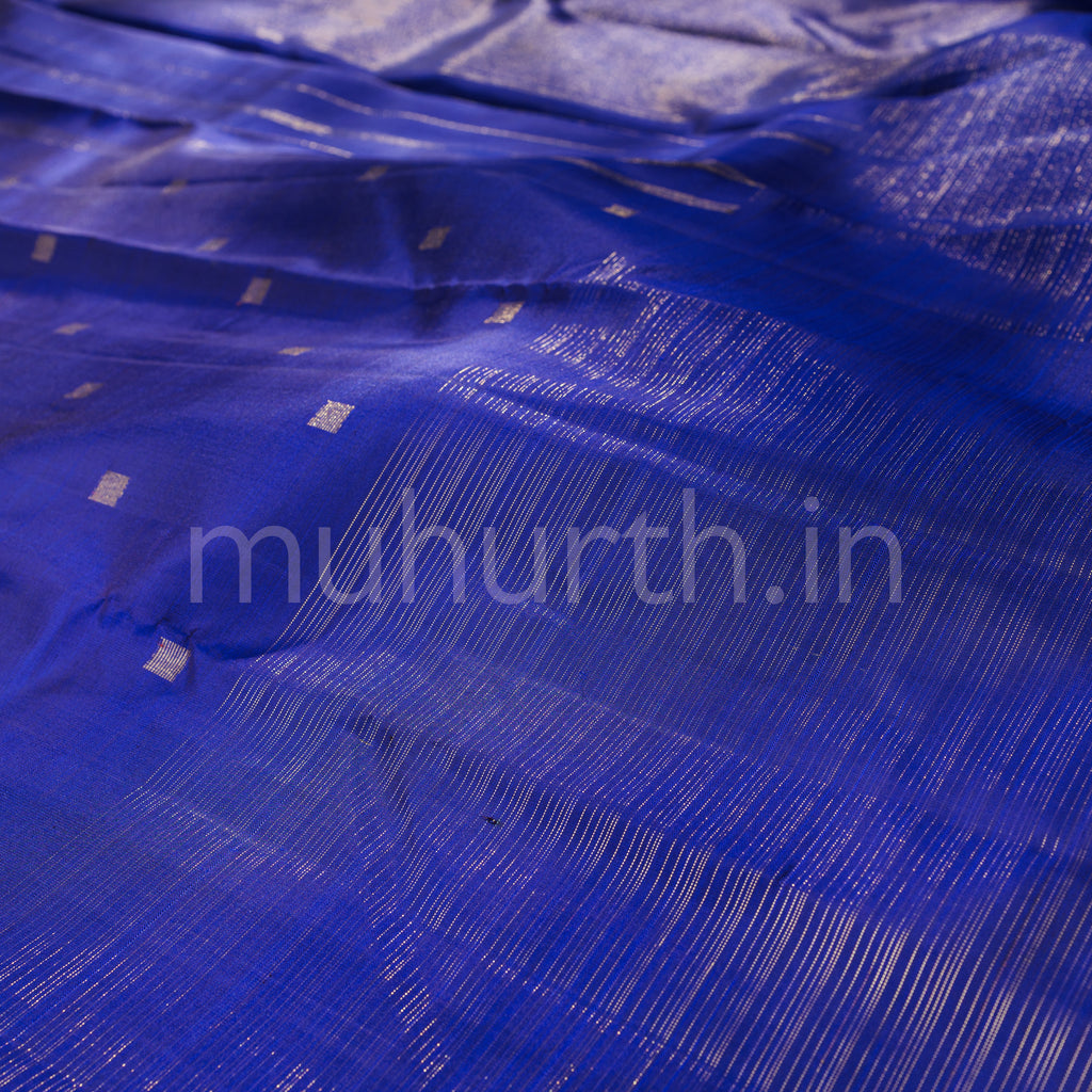 Violet Pure Zari Kanjivaram Silk Saree