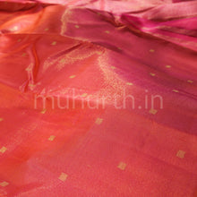 Load image into Gallery viewer, Orange Pink Pure Zari Tissue Kanjivaram Silk Saree