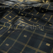 Load image into Gallery viewer, Black Pure Zari Kanjivaram Silk Saree