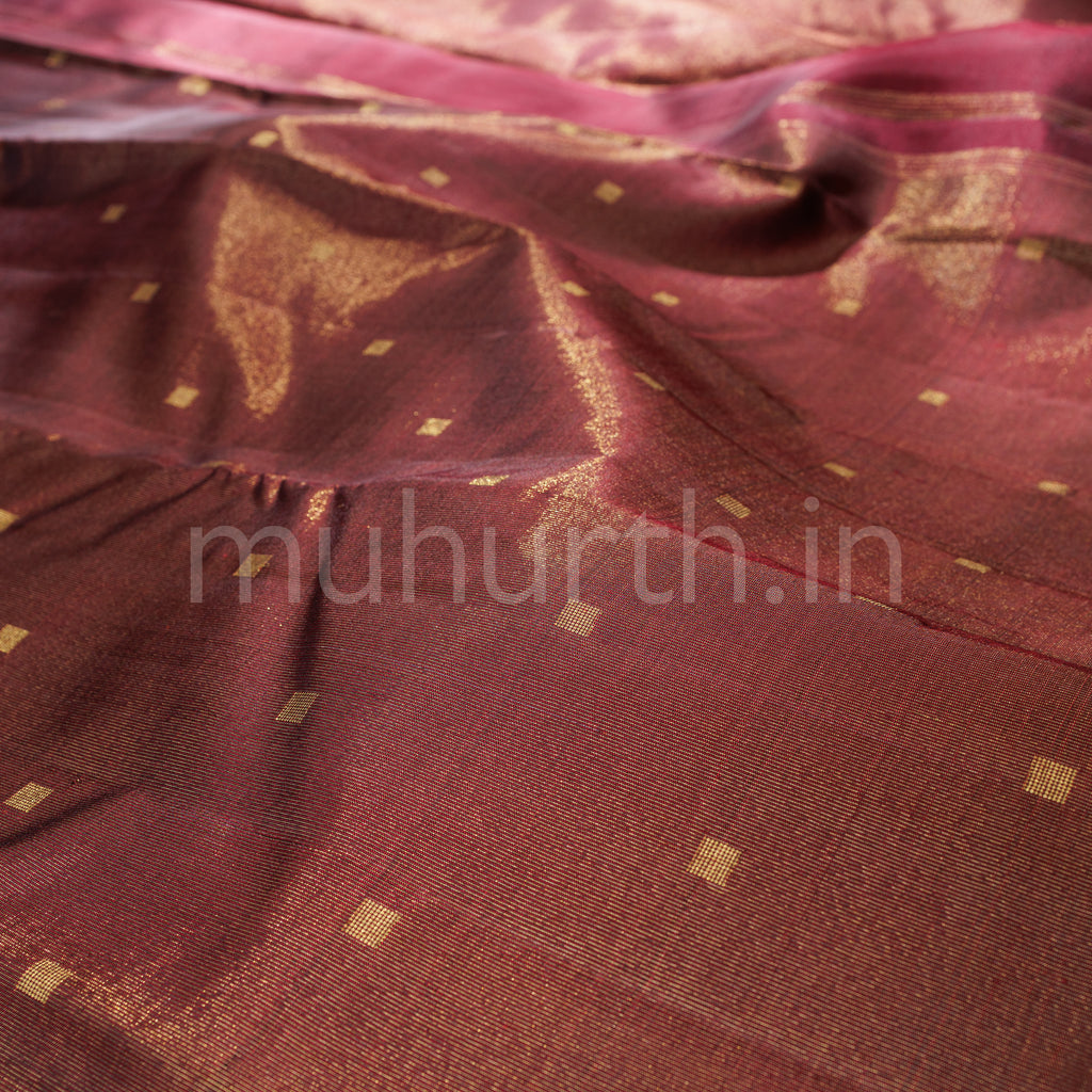Pakku Pure Zari Tissue Kanjivaram Silk Saree