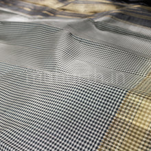 Load image into Gallery viewer, Black &amp; White Checks Pure Zari Kanjivaram Silk Saree