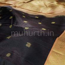 Load image into Gallery viewer, Kanchana Pure Zari Kanjivaram Silk Saree Carrot