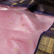 Load image into Gallery viewer, Light Pink Pure Zari Kanjivaram Silk Saree with Vijaya
