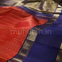 Load image into Gallery viewer, Arakku Pure Zari Kanjivaram Silk Saree with Vijaya