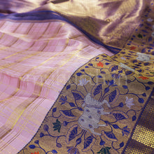Load image into Gallery viewer, Light Pink Pure Meenakari Kanjivaram Silk Saree with Meenakshi