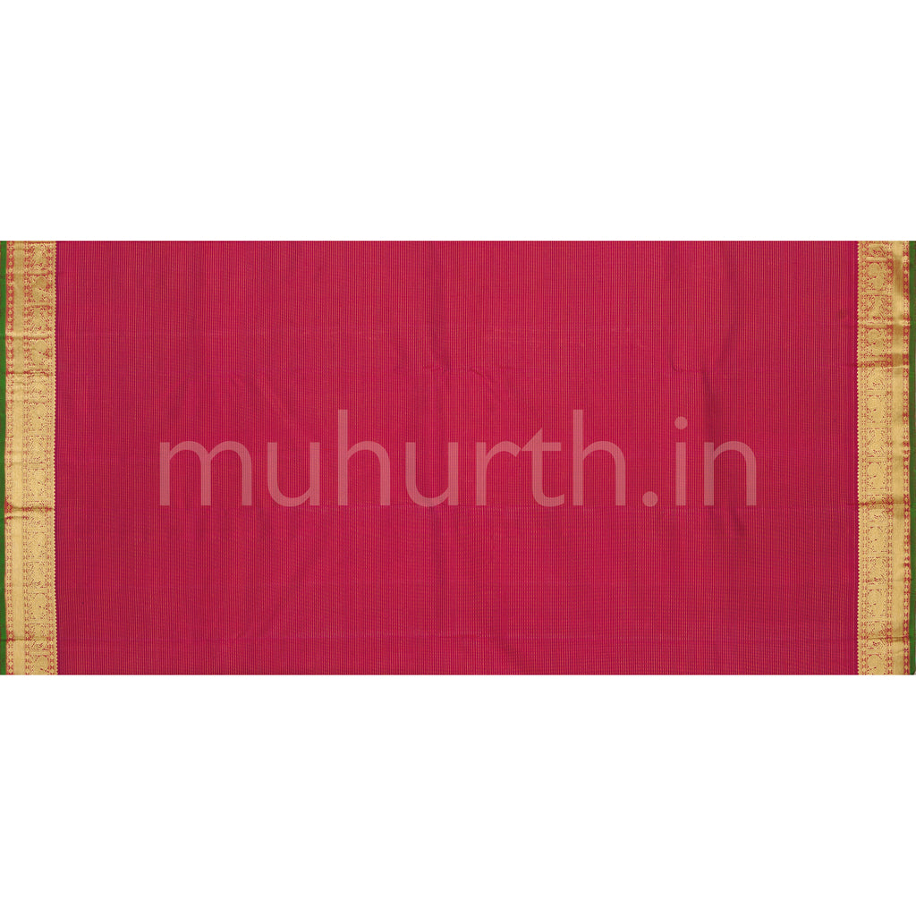 Magenta Pure Zari Vaira Oosi Kanjivaram Silk Saree