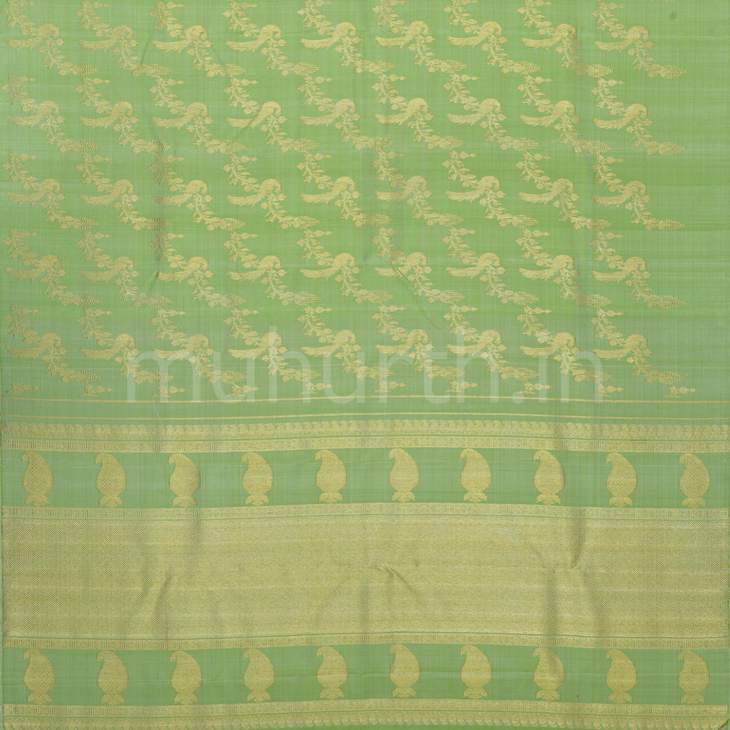 Pastel Green Pure Kanjivaram Silk Saree