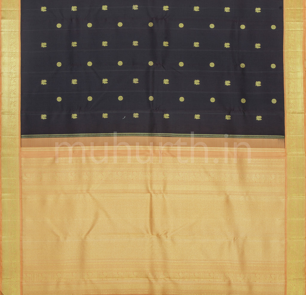 Kanchana Pure Zari Kanjivaram Silk Saree Carrot