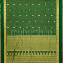 Load image into Gallery viewer, Green Pure Kanjivaram Silk Saree