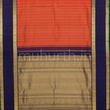 Load image into Gallery viewer, Arakku Pure Zari Kanjivaram Silk Saree with Vijaya