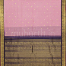 Load image into Gallery viewer, Light Pink Pure Zari Kanjivaram Silk Saree with Vijaya