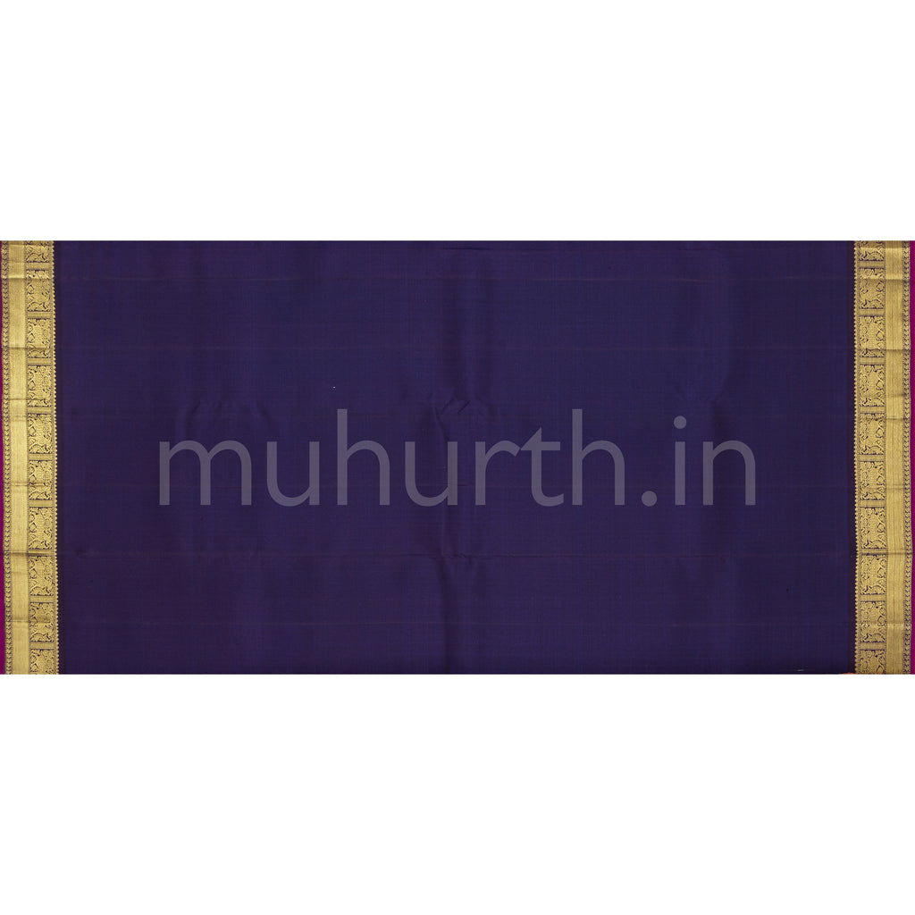 Light Pink Pure Zari Kanjivaram Silk Saree with Vijaya