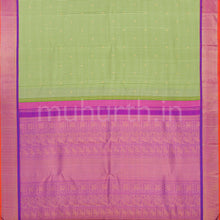 Load image into Gallery viewer, Tiratchai &amp; Off-White Checks Pure Zari Kanjivaram Silk Saree