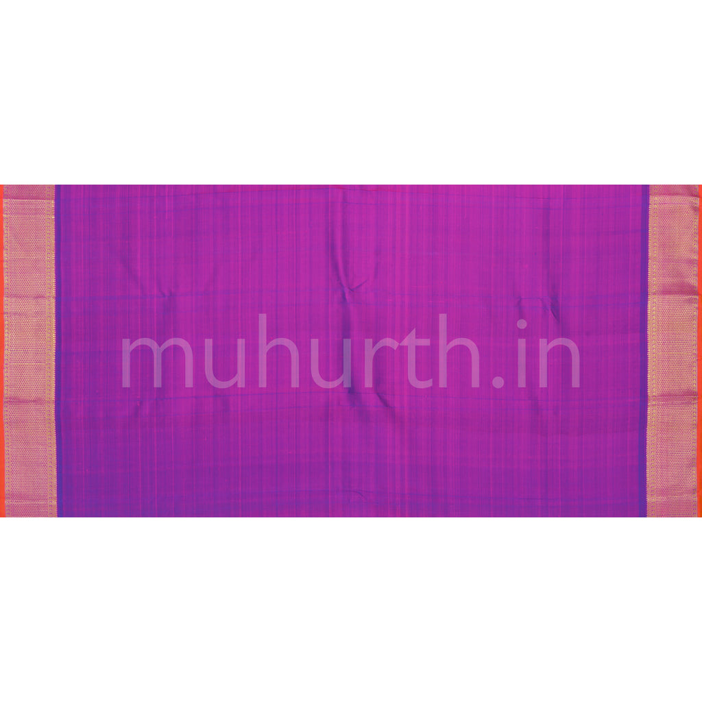 Tiratchai & Off-White Checks Pure Zari Kanjivaram Silk Saree