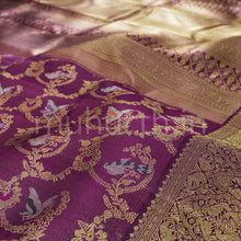 Load image into Gallery viewer, Magenta Meenakari Kanjivaram Silk Saree