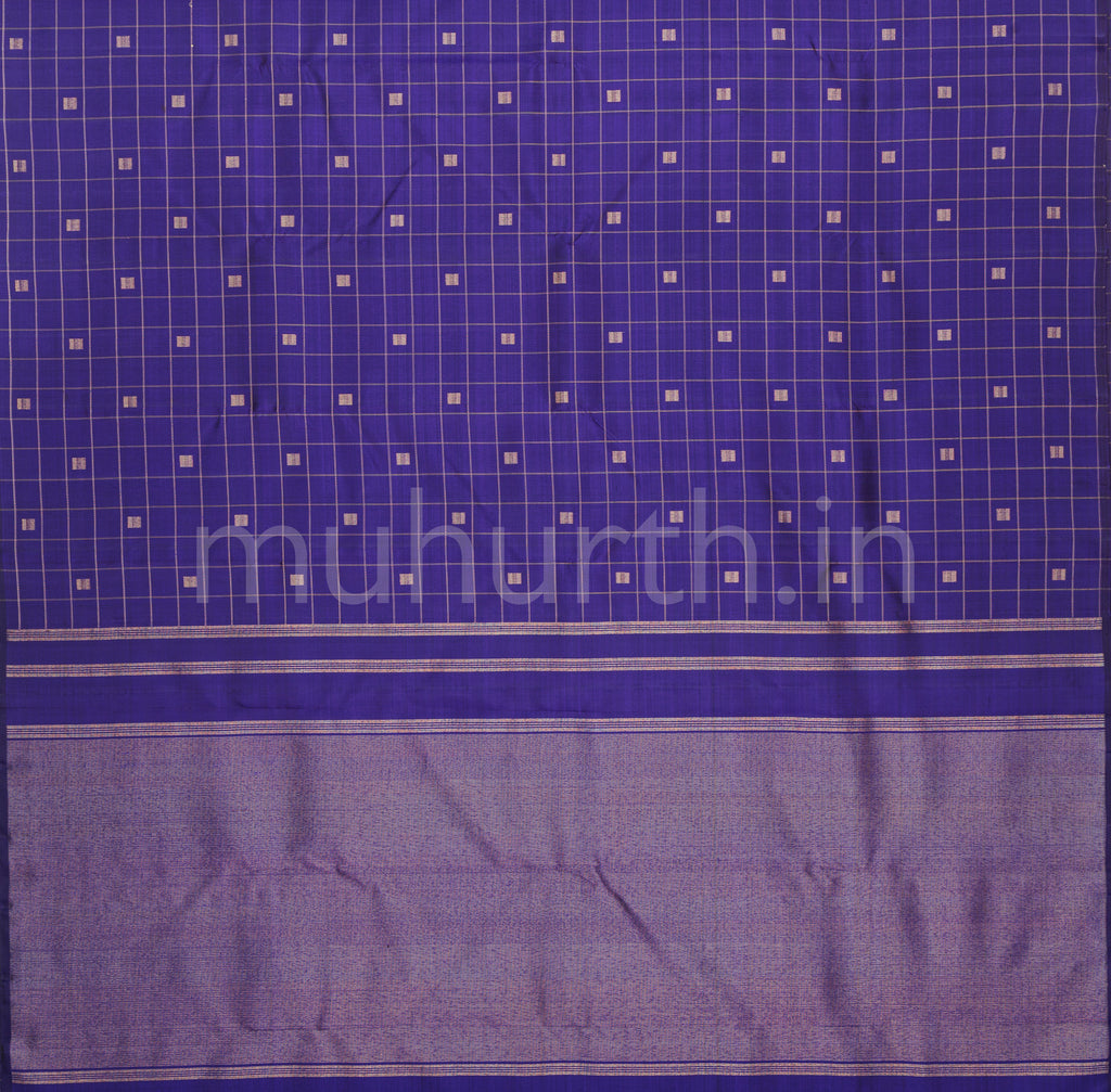 Dark Meenakshi Pure Zari Kanjivaram Silk Saree