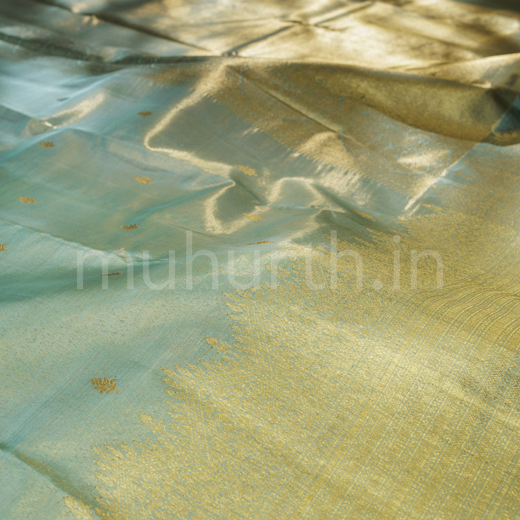 Light Rexona Organza Tissue Kanjivaram Silk Saree