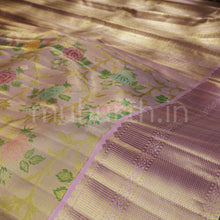 Load image into Gallery viewer, Pink Luxury Meenakari Tissue Pure Kanjivaram Silk Saree