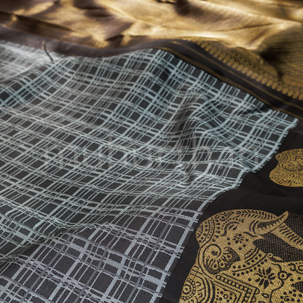 Black Pure Kanjivaram Silk Saree