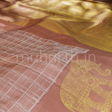Load image into Gallery viewer, Dusty Peach Pure Kanjivaram Silk Saree  