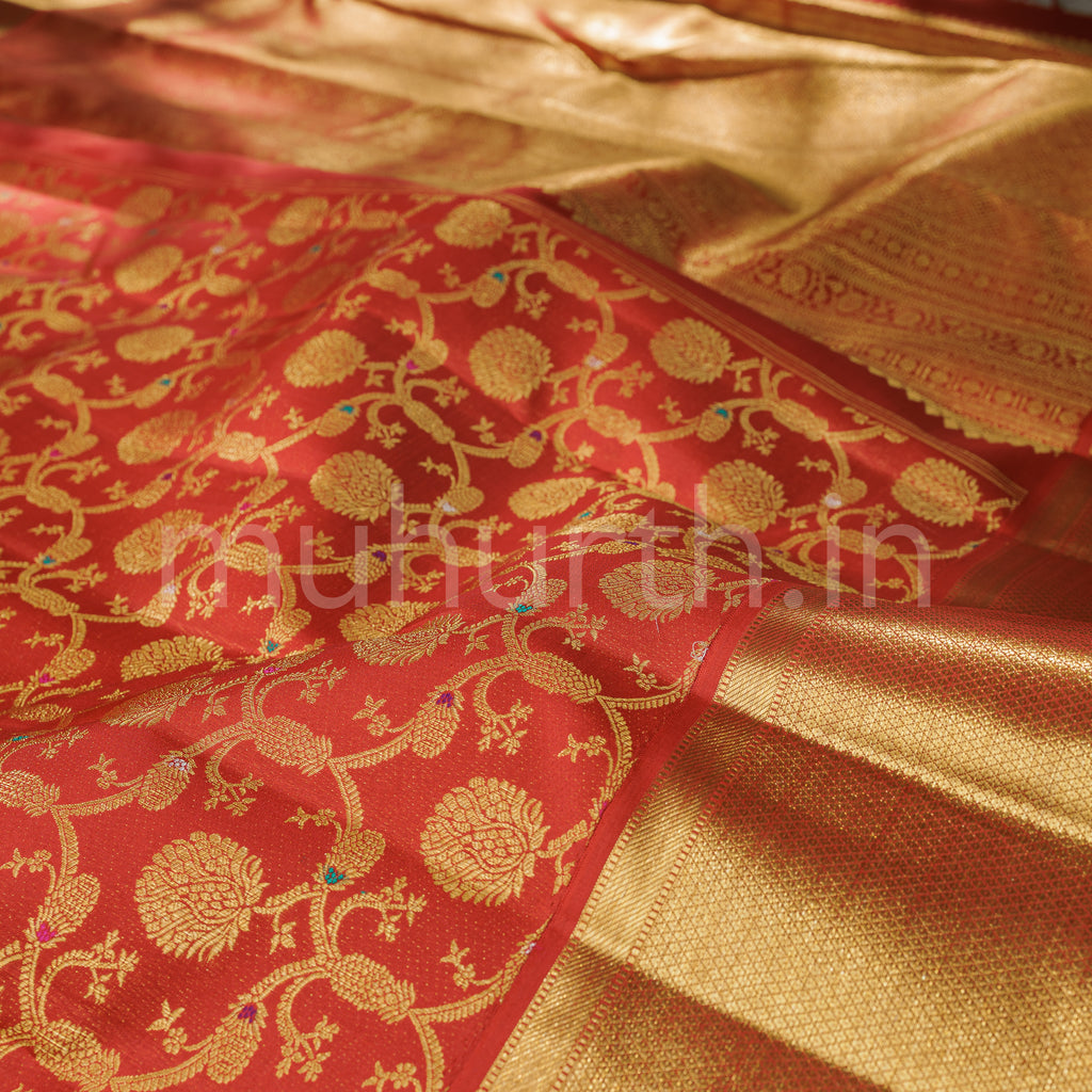 Bridal Red Kanjivaram Silk Saree