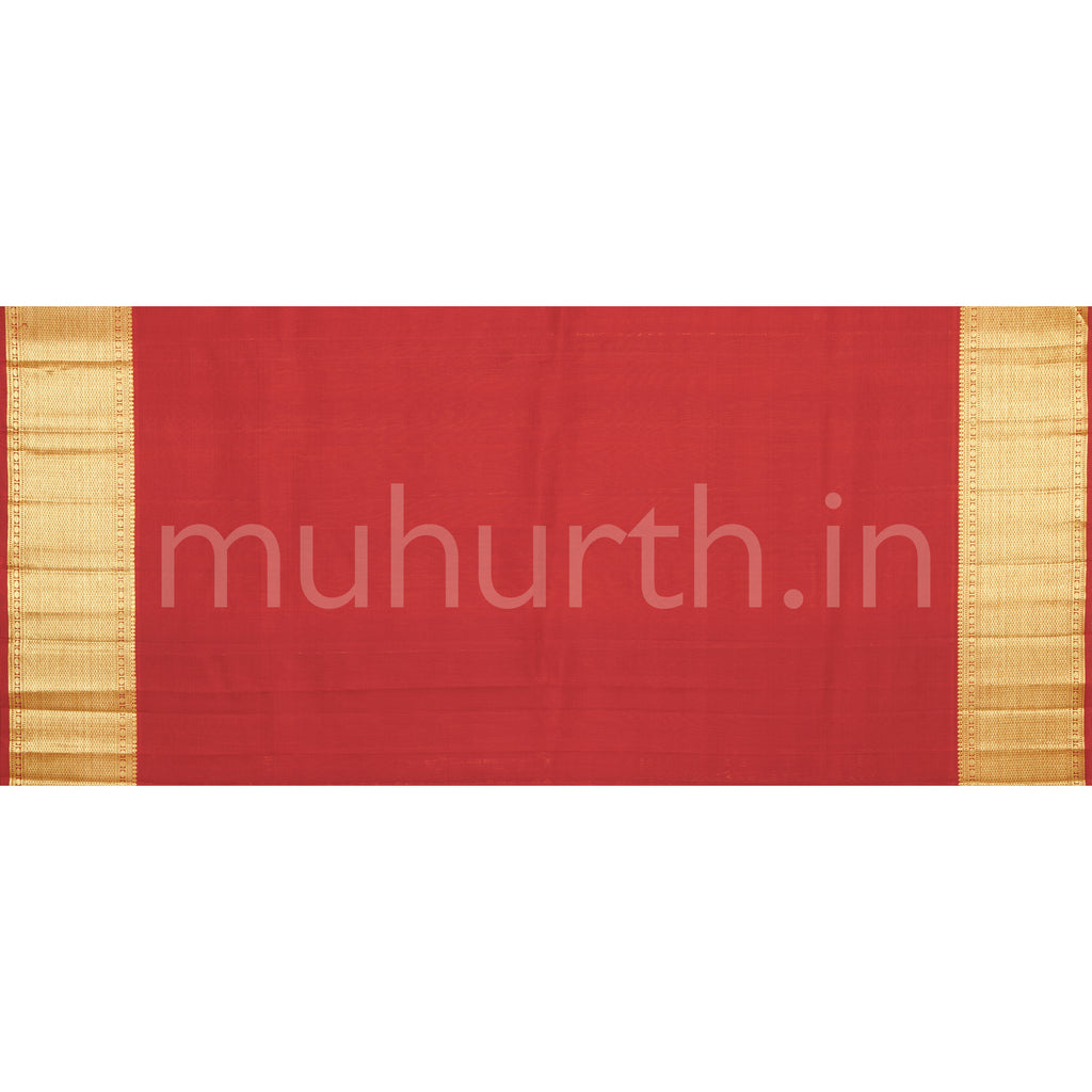Bright Red Rangkat Kanjivaram Silk Saree