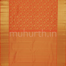 Load image into Gallery viewer, Orange Meenakari Kanjivaram Silk Saree
