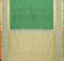 Load image into Gallery viewer, Light Green Pure Zari Kanjivaram Silk Saree with Elaichi