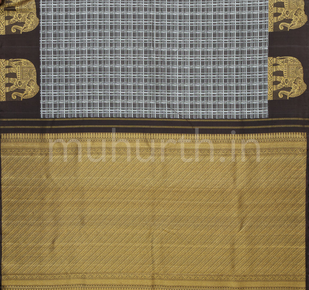 Black Pure Kanjivaram Silk Saree