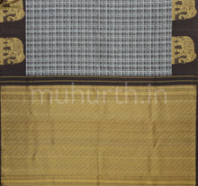 Load image into Gallery viewer, Black Pure Kanjivaram Silk Saree