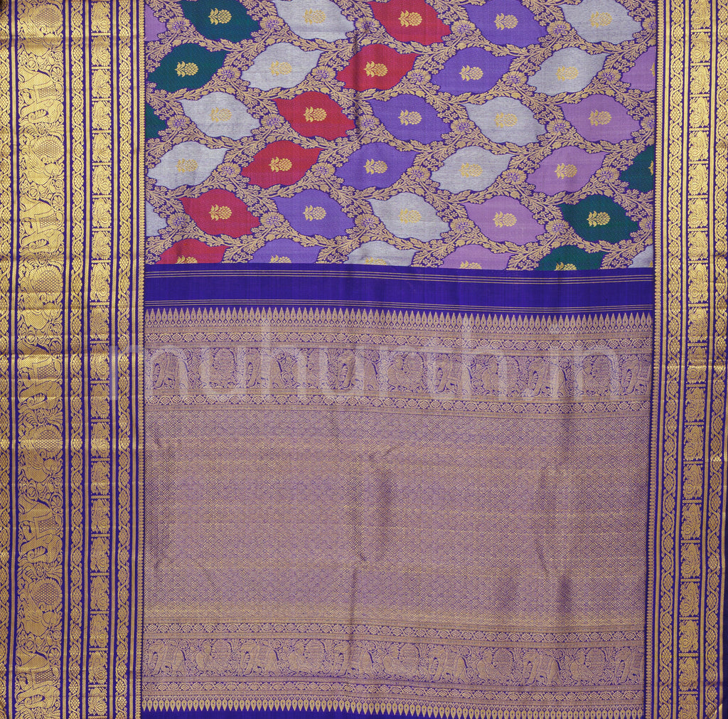 Kanchana Violet Luxury Rangkat Kanjivaram Silk Saree