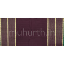 Load image into Gallery viewer, Elaichi Muppagam Pure Zari Kanjivaram Silk Saree Pakku Brown