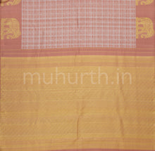Load image into Gallery viewer, Dusty Peach Pure Kanjivaram Silk Saree  