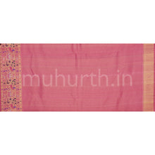 Load image into Gallery viewer, Golden Organza Tissue Pure Kanjivaram Silk Saree with Pink   