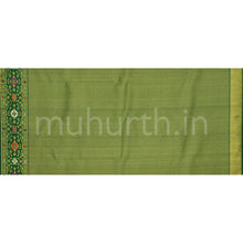 Load image into Gallery viewer, Light Elaichi Organza Tissue Kanjivaram Silk Saree with Deep Green