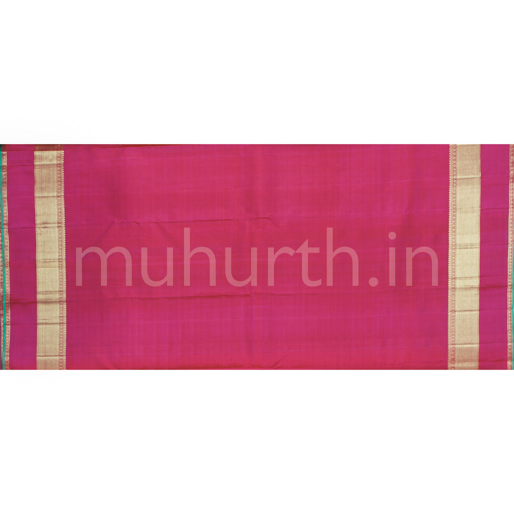 Rose Red Pure Zari Kanjivaram Silk Saree