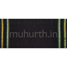 Load image into Gallery viewer, Lilac Pure Kanjivaram Silk Saree with Black