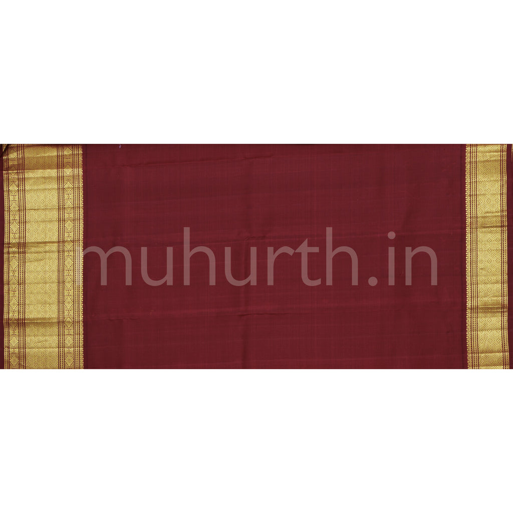 Off-White Veldhari Kanjivaram Silk Saree with Arakku